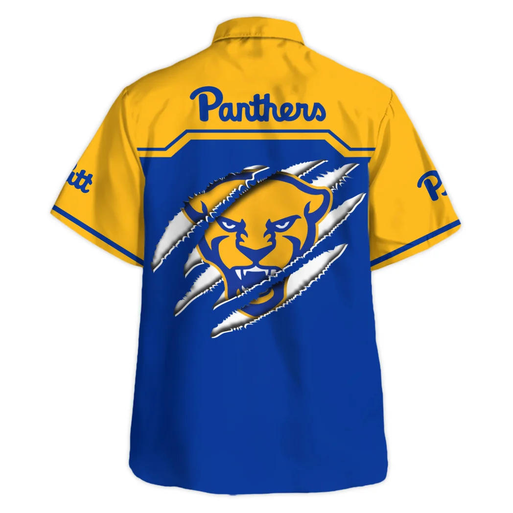 Pittsburgh Panthers Hawaiian Shirt Logo Print, Summer Spirit Button Shirt HVN1469PP