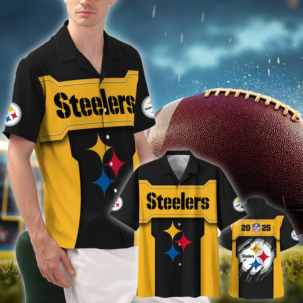 Pittsburgh Steelers Hawaiian Shirt, Fan Vibe Button Shirt HVN1421PS