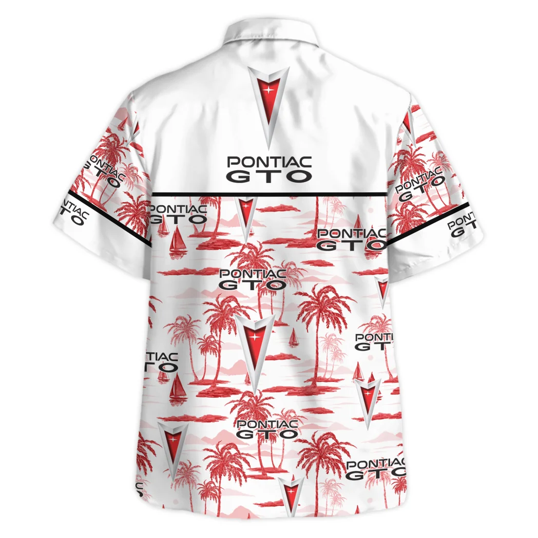 Pontiac Gto Hawaiian Shirt Exclusive Logo, Hot Rod Button Shirt HVN1534PG