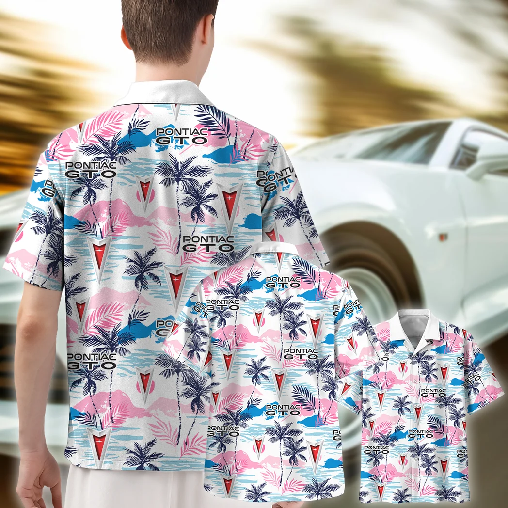 Pontiac Gto Hawaiian Shirt Logo Print, Motor Culture Button Shirt HVN1538PG