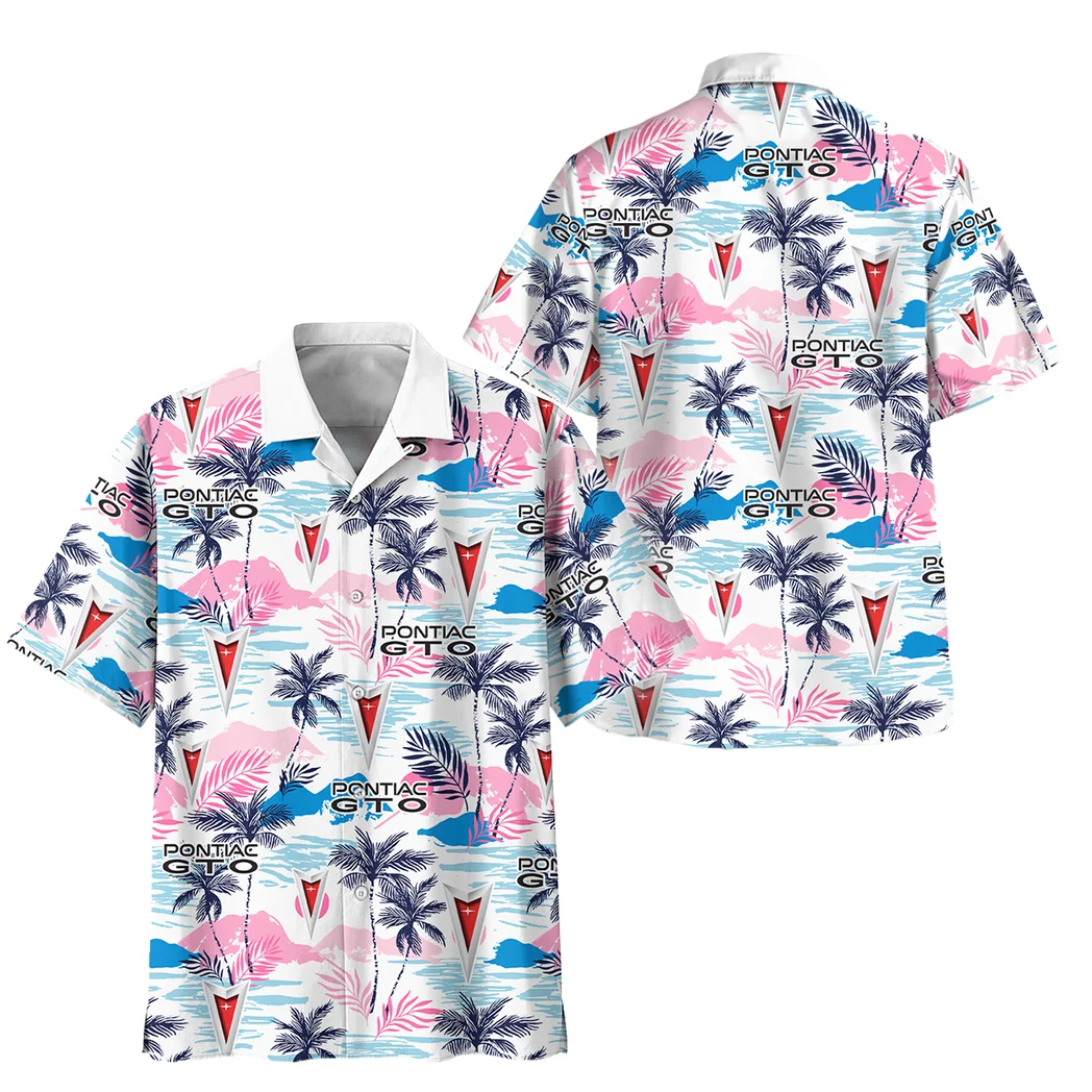 Pontiac Gto Hawaiian Shirt Logo Print, Motor Culture Button Shirt HVN1538PG