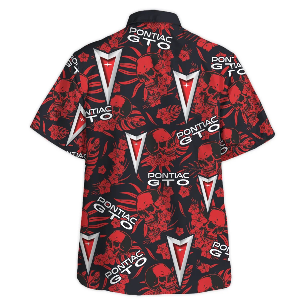 Pontiac Gto Hawaiian Shirt Skull Design, Motor Culture Button Shirt HVN1535PG