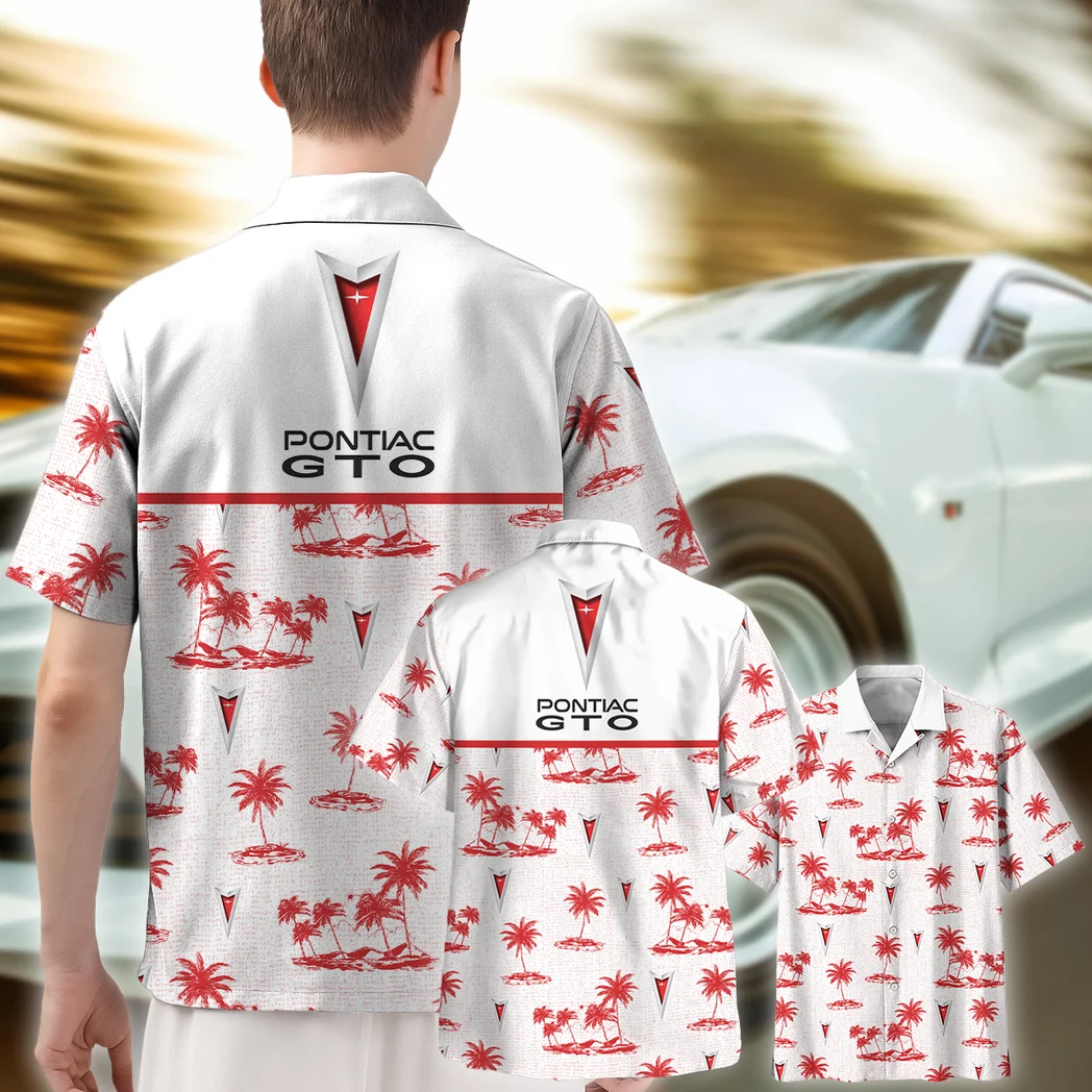 Pontiac Gto Hawaiian Shirt Tropical Style, Hot Rod Button Shirt HVN1536PG