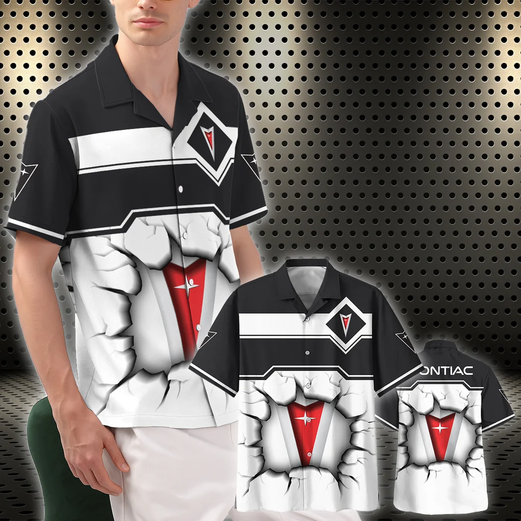 Pontiac Hawaiian Shirt, Performance Gear Button Shirt HVN1400PO