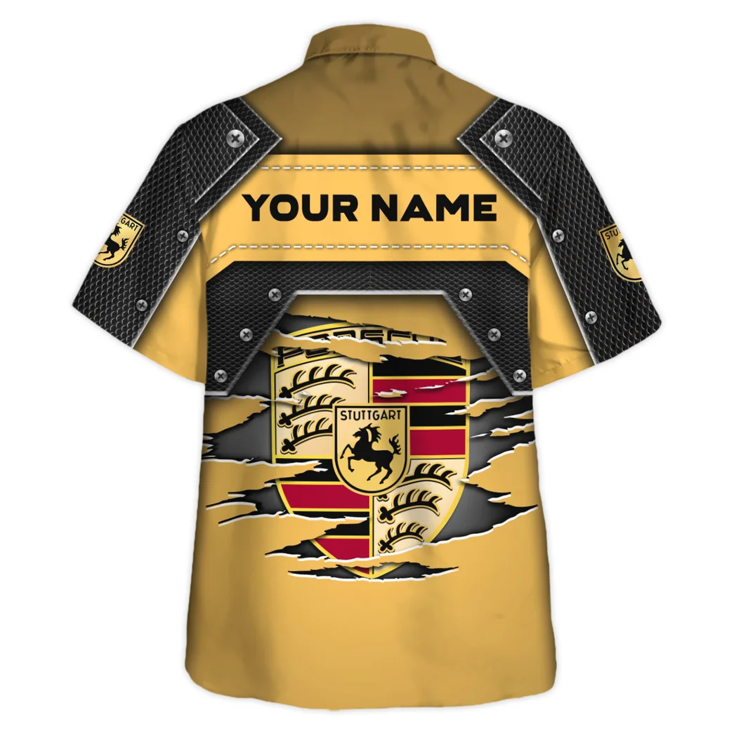 Porsche Hawaiian Shirt, Chrome Wave Button Shirt HVN1401PO