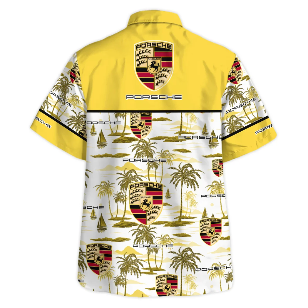 Porsche Hawaiian Shirt Exclusive Logo, Bold Driver Button Shirt HVN1534PO