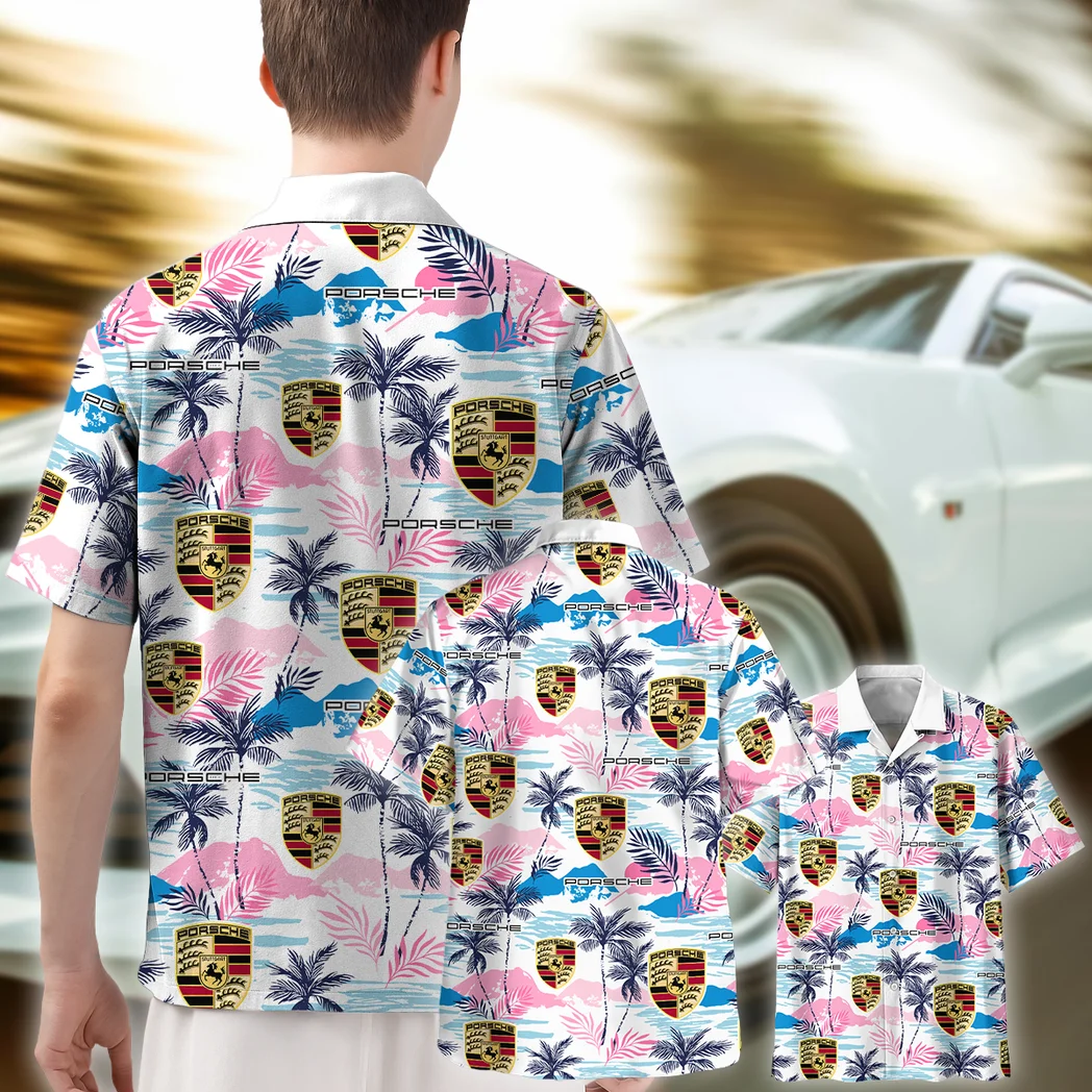 Porsche Hawaiian Shirt Logo Print, Street-Ready Button Shirt HVN1538PO