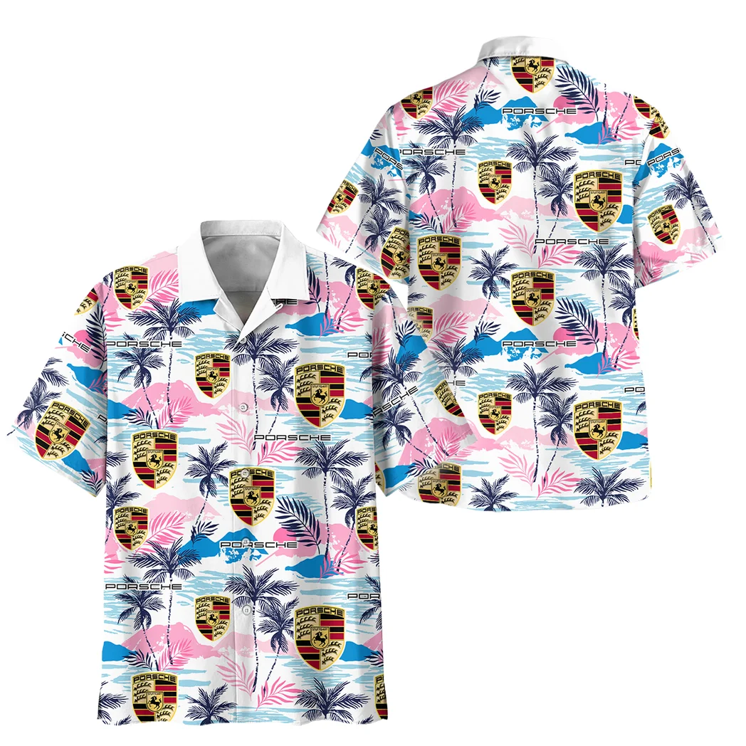 Porsche Hawaiian Shirt Logo Print, Street-Ready Button Shirt HVN1538PO