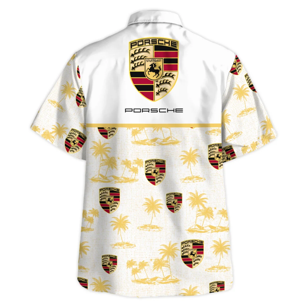 Porsche Hawaiian Shirt Tropical Style, Street Racer Button Shirt HVN1536PO