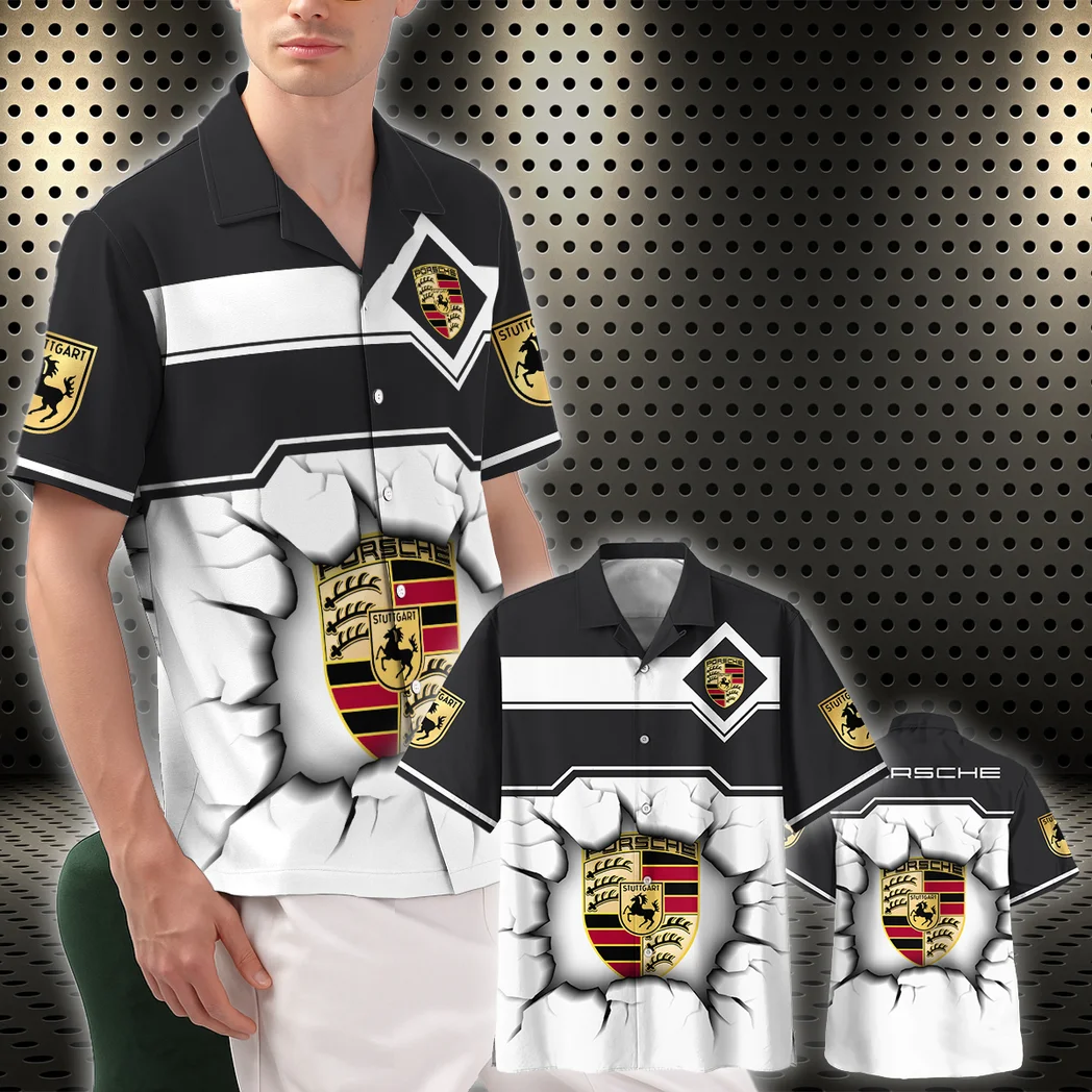 Porsche Hawaiian Shirt, Urban Driver Button Shirt HVN1400PO