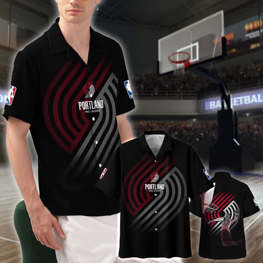 Portland Trail Blazers Hawaiian Shirt, Celebration Spirit Button Shirt HVN1529PTB