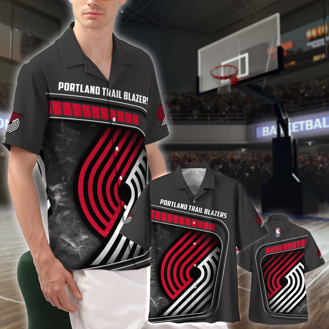Portland Trail Blazers Hawaiian Shirt Excluisve Logo, Classic Fan Button Shirt HVN1527PTB
