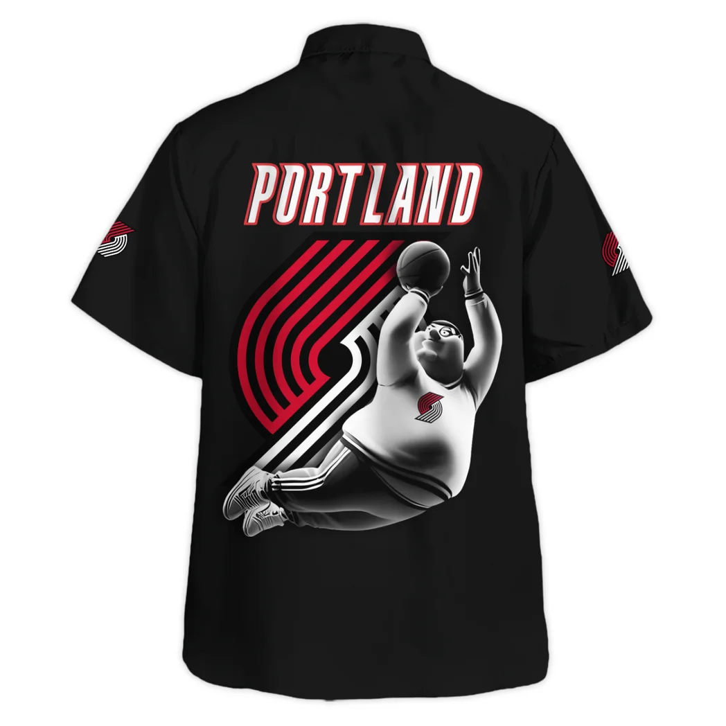 Portland Trail Blazers Hawaiian Shirt Exclusive Logo, Fan Pride Button Shirt HVN1530PTB