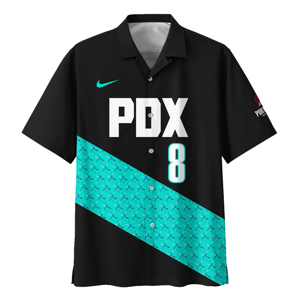 Portland Trail Blazers Hawaiian Shirt Exclusive Logo, Fan Pride Button Shirt HVN1533PTB
