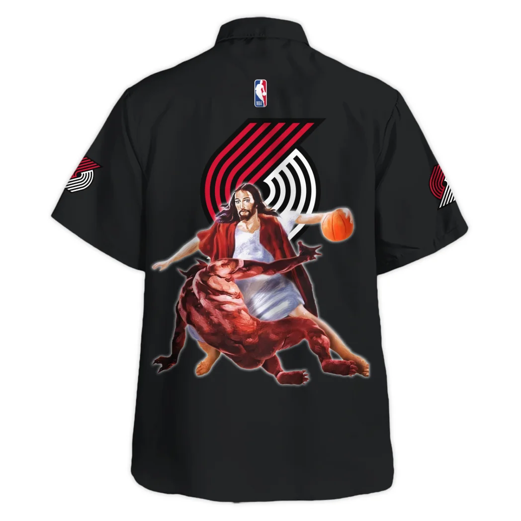 Portland Trail Blazers Hawaiian Shirt Logo Print, Tropical Match Day Shirt HVN1532PTB