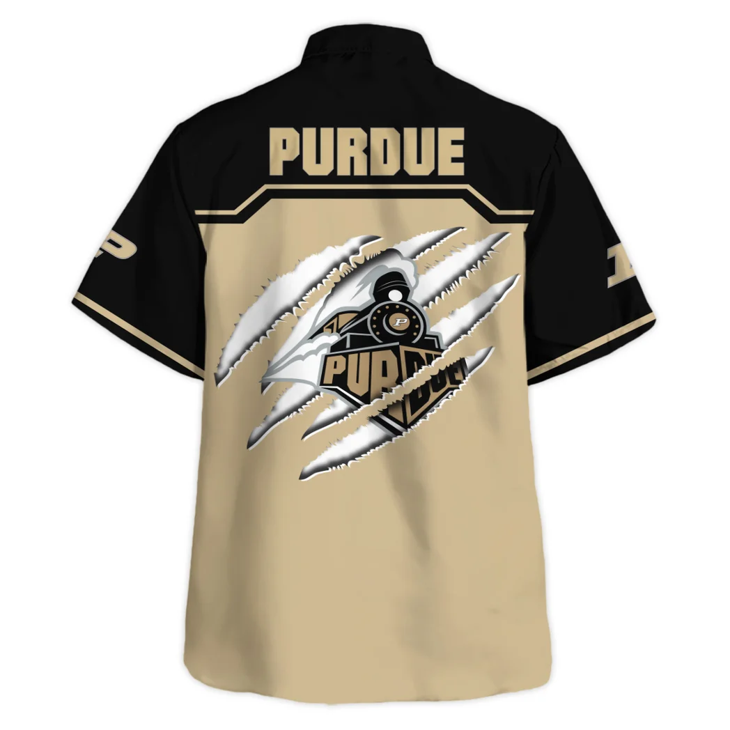 Purdue Boilermakers Hawaiian Shirt Logo Print, Fan Pride Button Shirt HVN1469PB