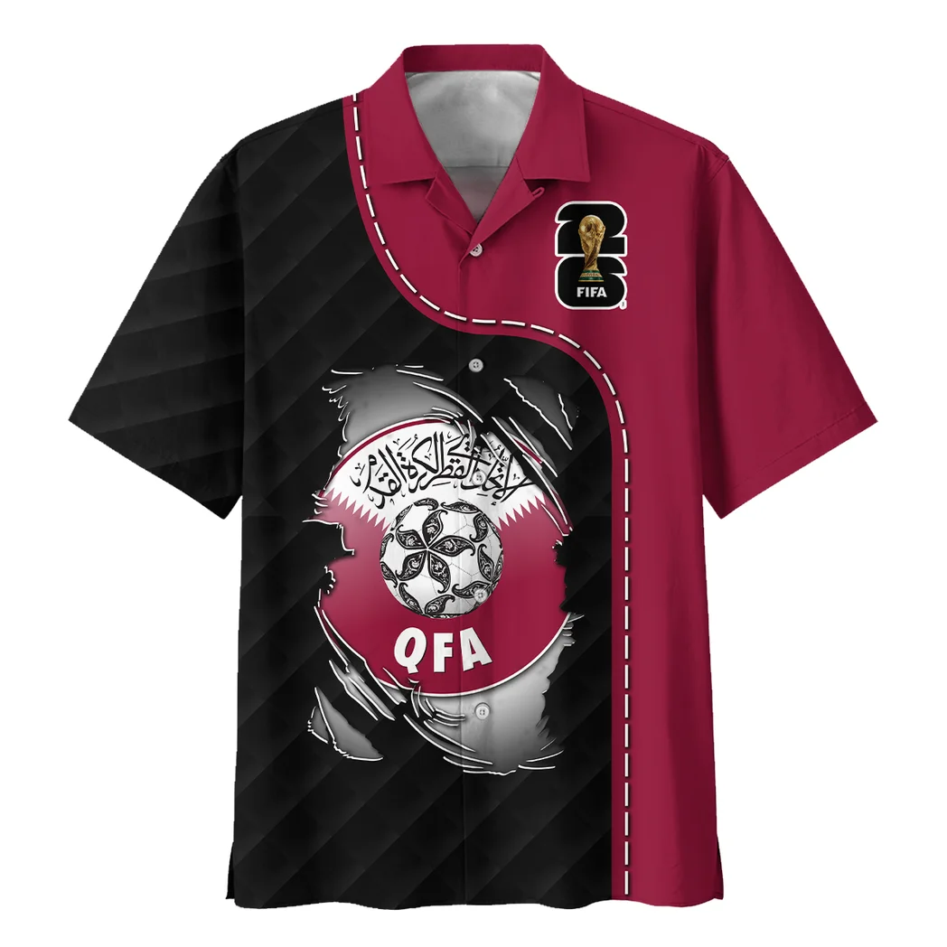 Qatar Hawaiian Shirt FIFA World Cup 26 Limited Edition, Game Day Button Shirt HVN1584QA