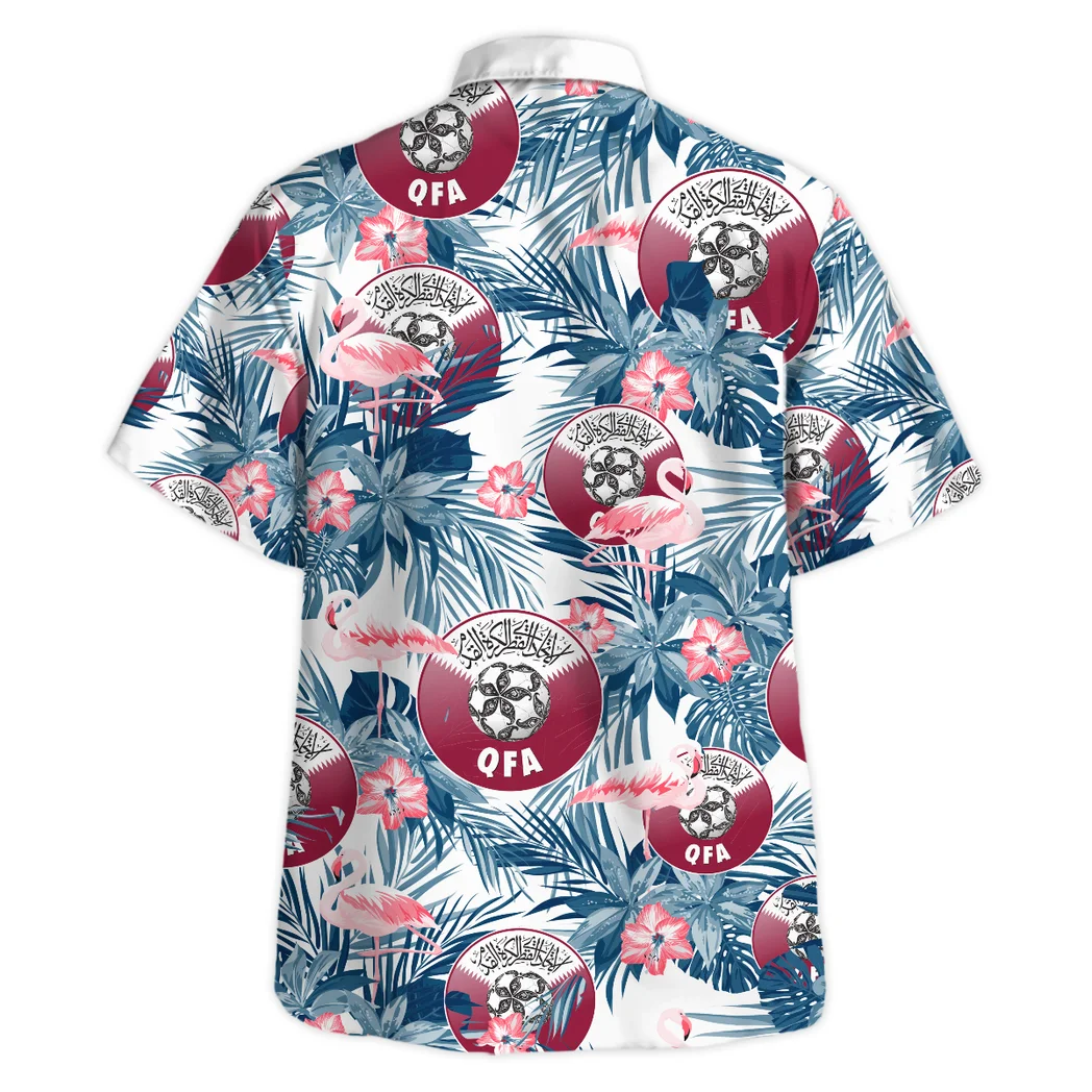 Qatar Hawaiian Shirt FIFA World Cup 26 Tropical Style, Stadium Energy Button Shirt HVN1587QA