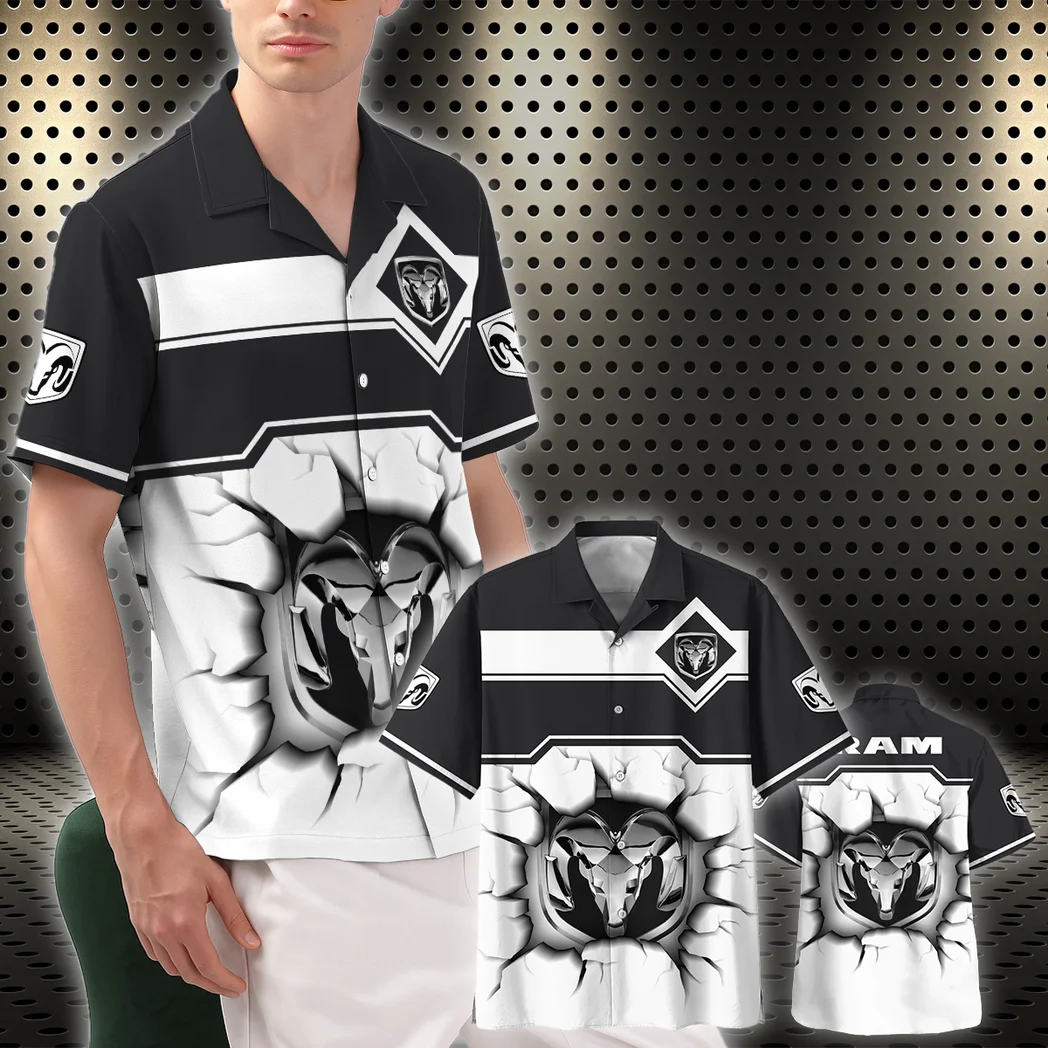 Ram Truck Hawaiian Shirt, Auto Fan Button Shirt HVN1400RT