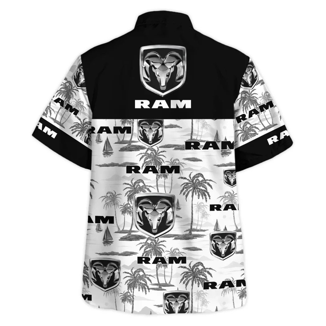 Ram Truck Hawaiian Shirt Exclusive Logo, Bold Driver Button Shirt HVN1534RT