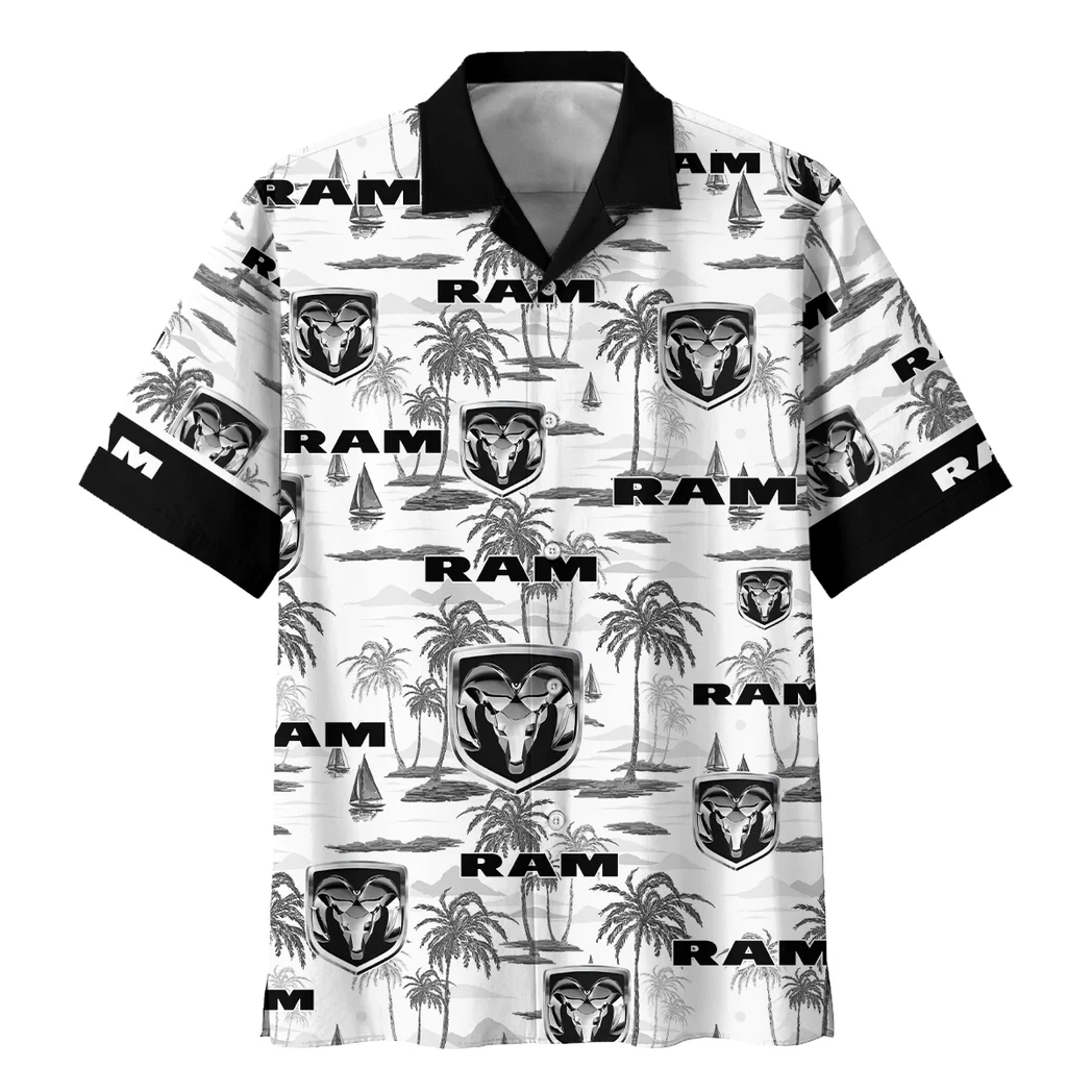 Ram Truck Hawaiian Shirt Exclusive Logo, Bold Driver Button Shirt HVN1534RT