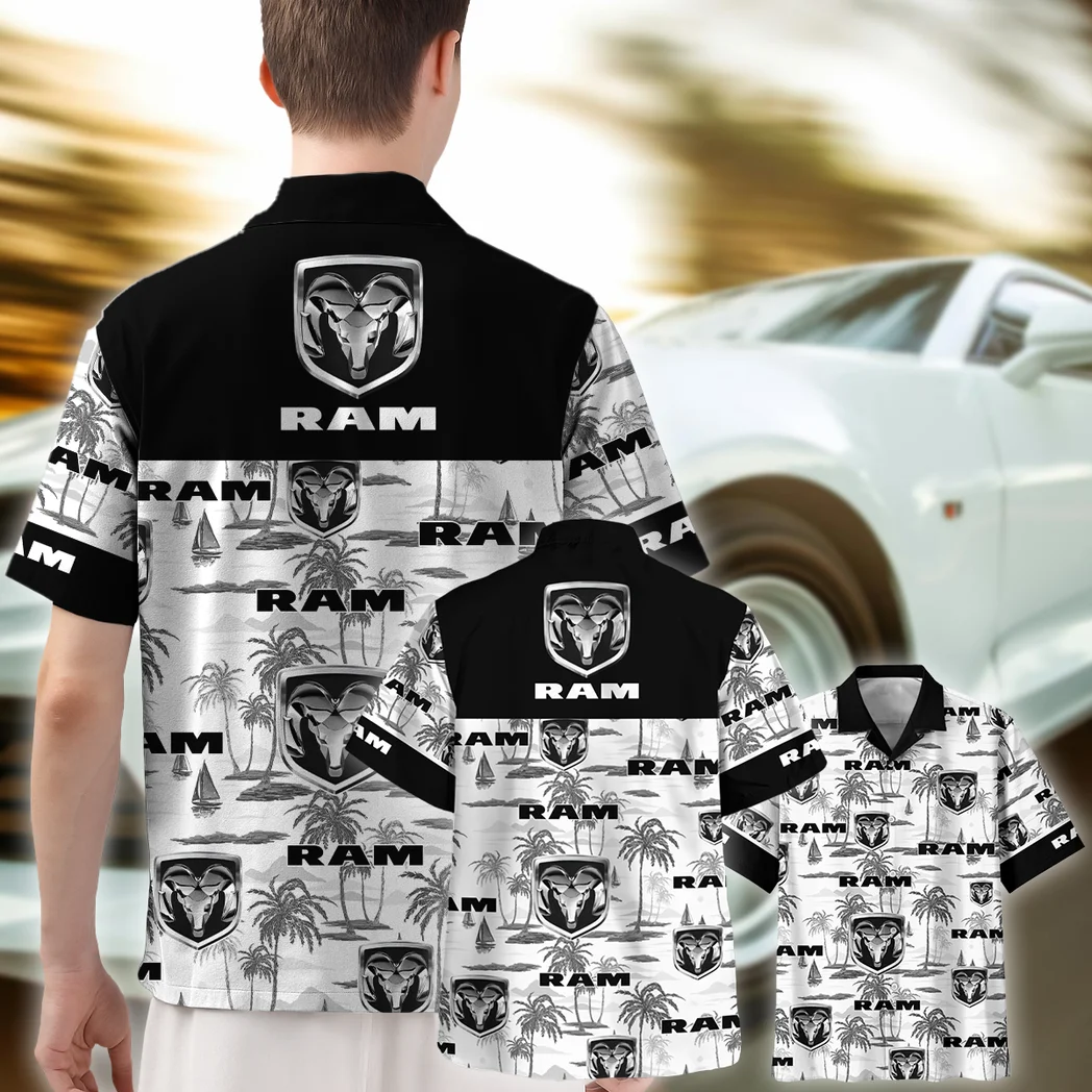Ram Truck Hawaiian Shirt Exclusive Logo, Bold Driver Button Shirt HVN1534RT