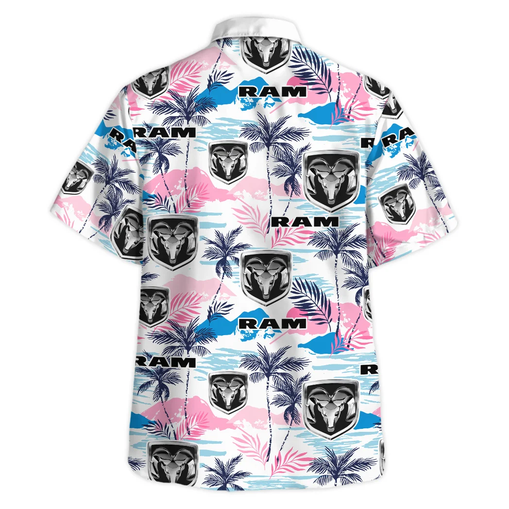 Ram Truck Hawaiian Shirt Logo Print, Summer Garage Button Shirt HVN1538RT