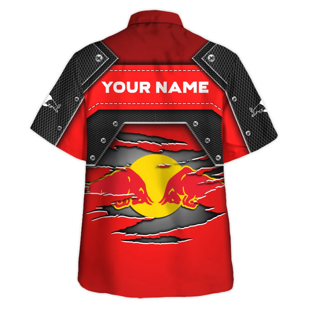Red Bulls Hawaiian Shirt, Custom Garage Button Shirt HVN1401NY