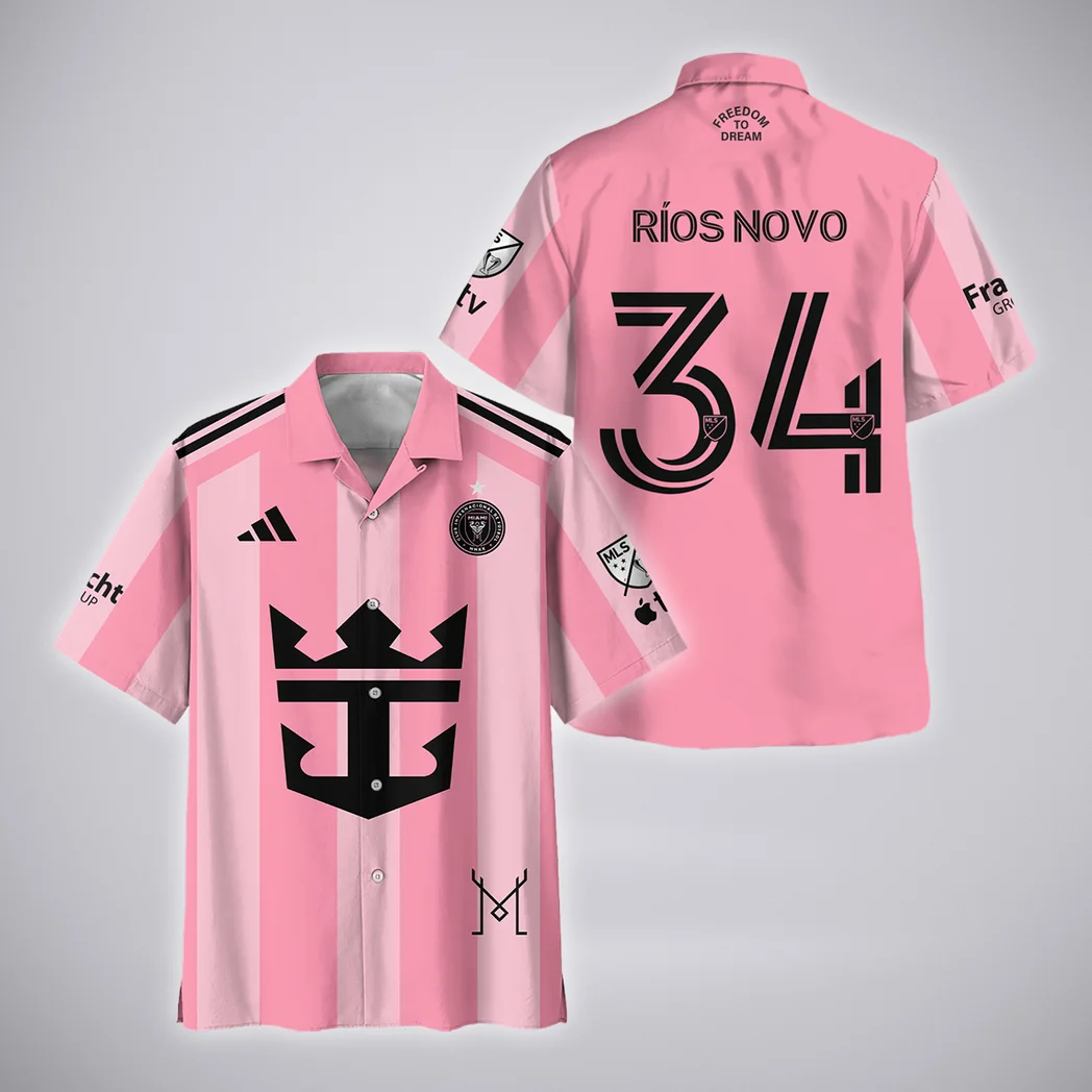 Rocco Rios Novo Inter Miami Hawaiian Shirt Champions MLS 2025, Fan Lifestyle Button Shirt HVN1419RR