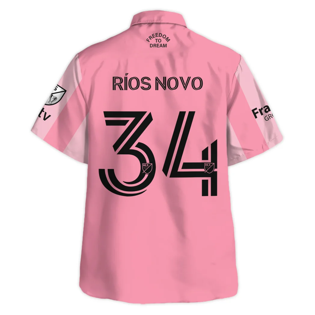 Rocco Rios Novo Inter Miami Hawaiian Shirt Champions MLS 2025, Fan Lifestyle Button Shirt HVN1419RR