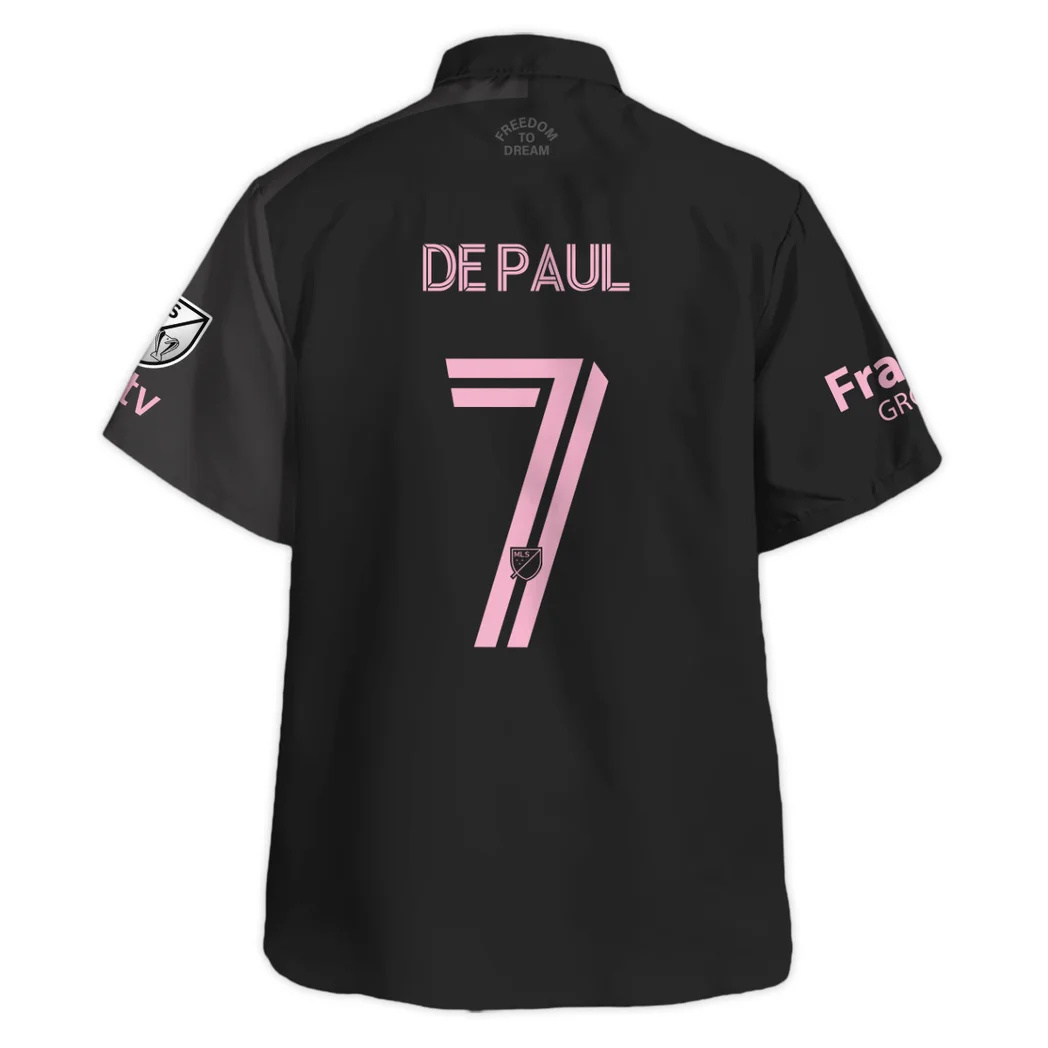 Rodrigo De Paul Inter Miami Hawaiian Shirt Champions MLS 2025, Stadium Energy Button Shirt HVN1420RD