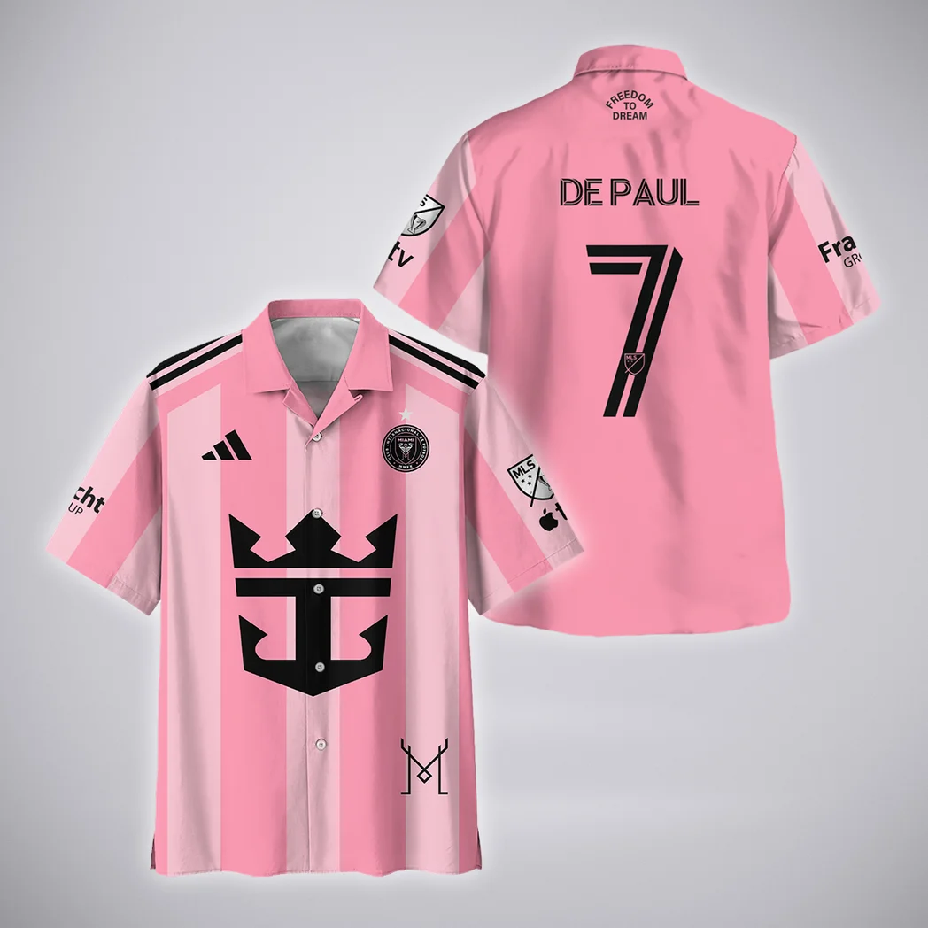 Rodrigo De Paul Inter Miami Hawaiian Shirt Champions MLS 2025, Summer Spirit Button Shirt HVN1419RD