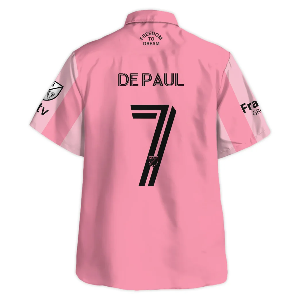 Rodrigo De Paul Inter Miami Hawaiian Shirt Champions MLS 2025, Summer Spirit Button Shirt HVN1419RD