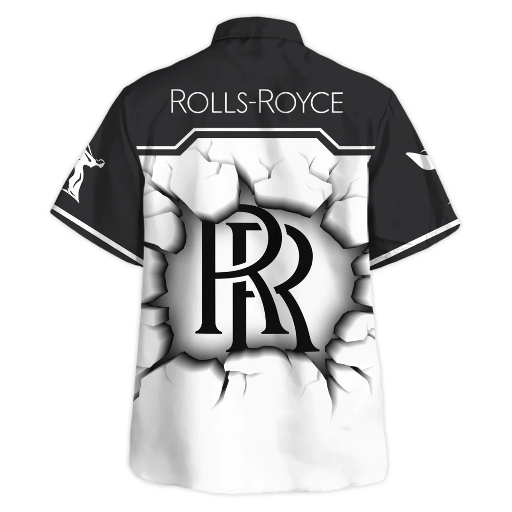 Rolls Royce Hawaiian Shirt, Chrome Wave Button Shirt HVN1400RR
