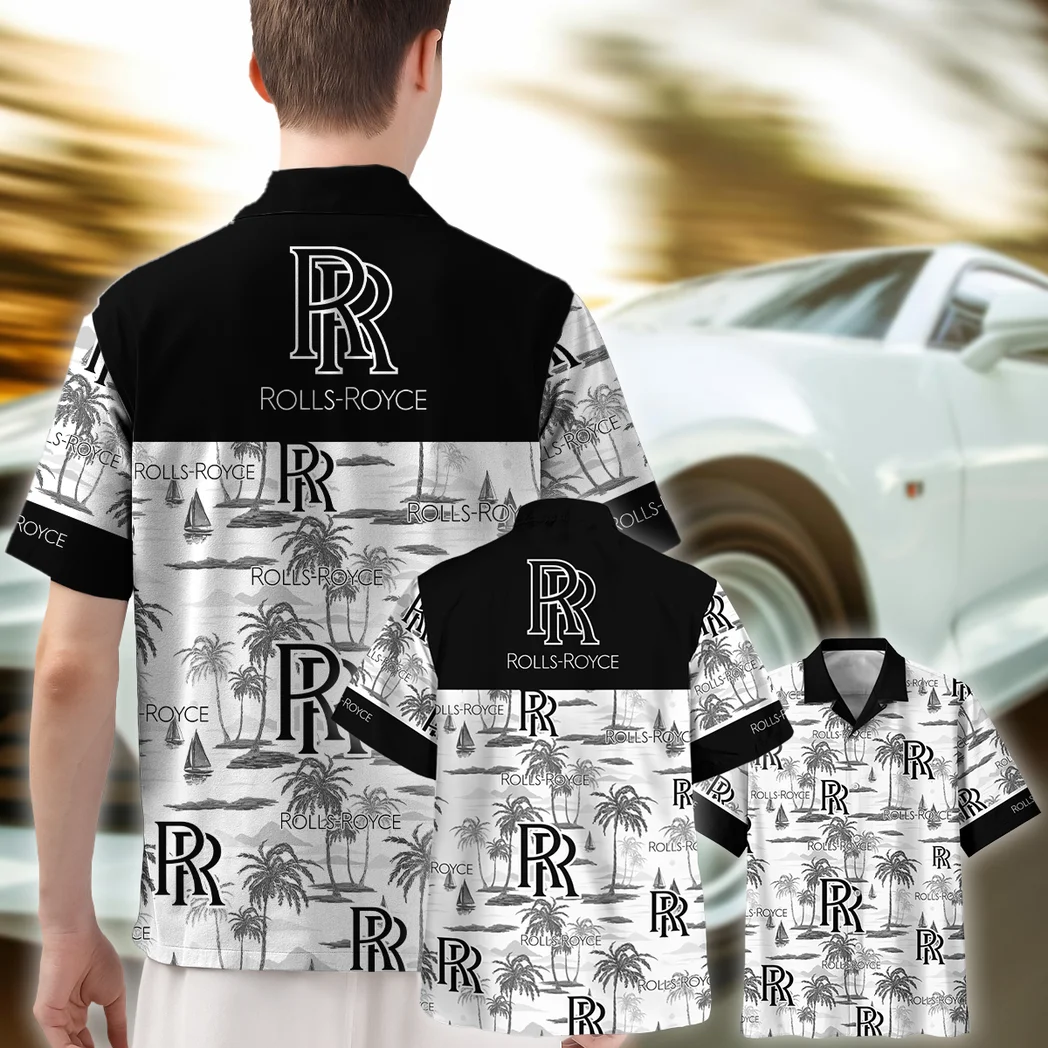 Rolls Royce Hawaiian Shirt Exclusive Logo, Bold Driver Button Shirt HVN1534RR