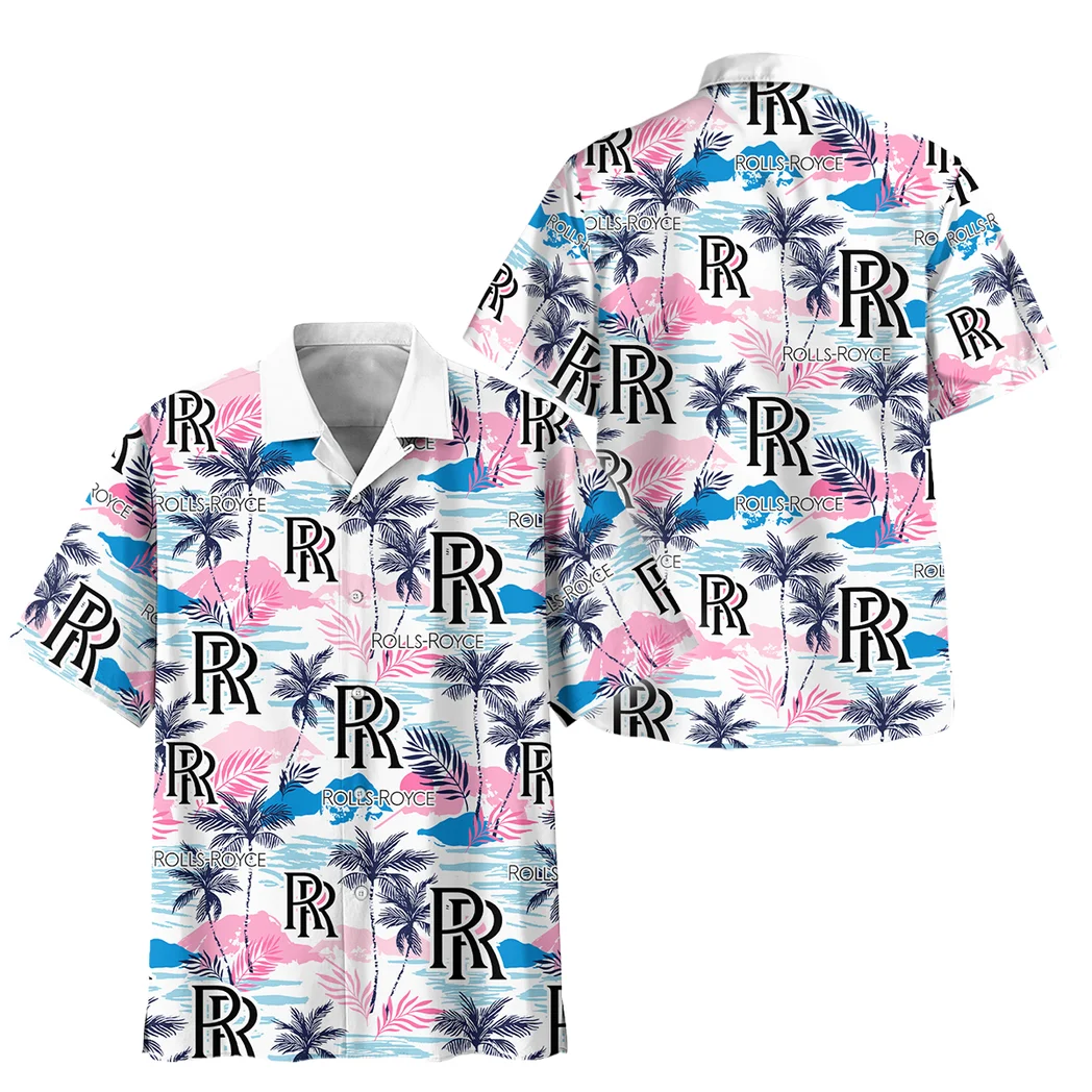 Rolls Royce Hawaiian Shirt Logo Print, Road Life Button Shirt HVN1538RR