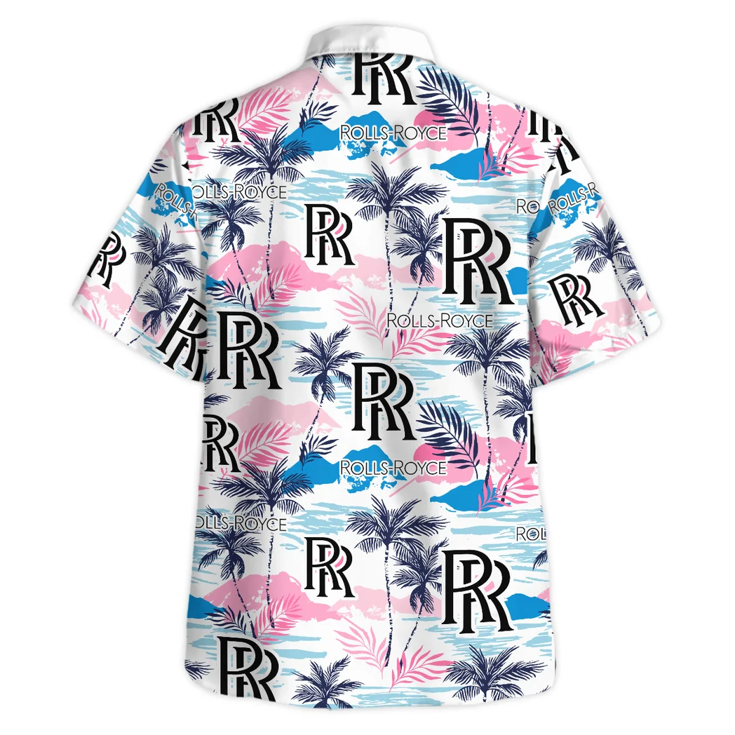 Rolls Royce Hawaiian Shirt Logo Print, Road Life Button Shirt HVN1538RR