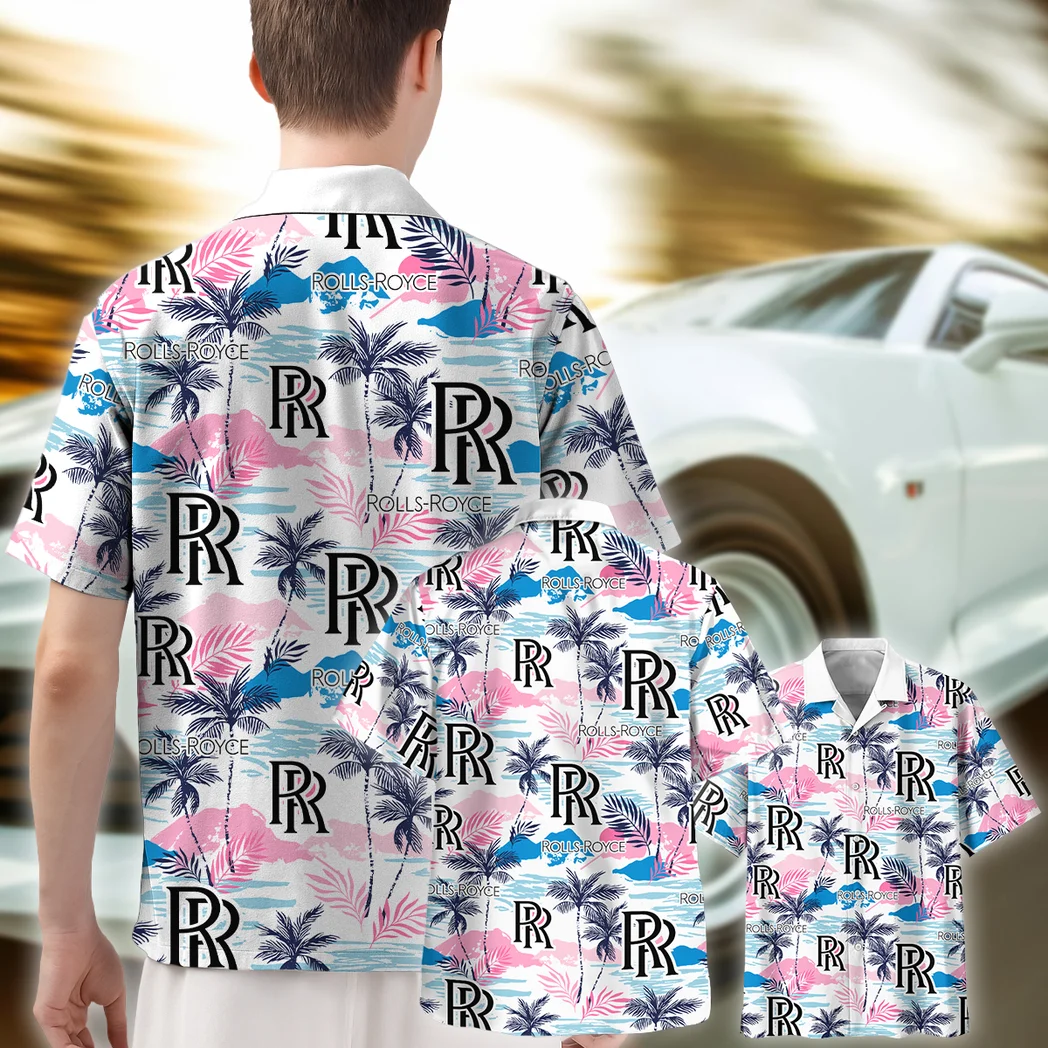 Rolls Royce Hawaiian Shirt Logo Print, Road Life Button Shirt HVN1538RR