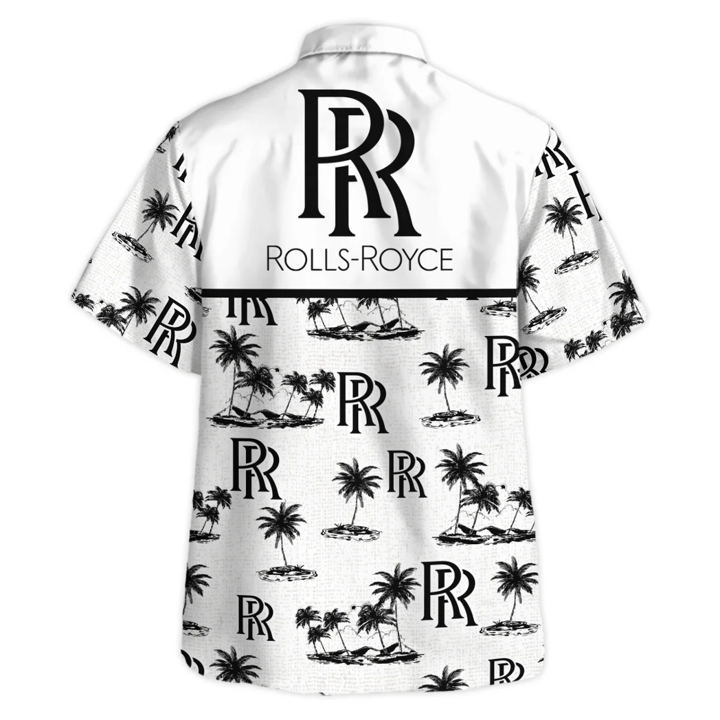 Rolls Royce Hawaiian Shirt Tropical Style, Gearhead Style Button Shirt HVN1536RR