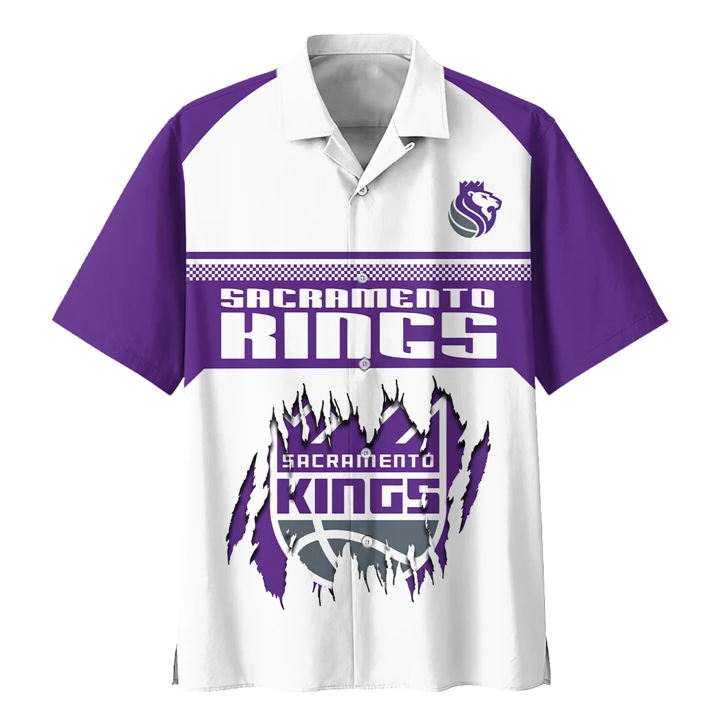Sacramento Kings Hawaiian Shirt Logo Print, Victory Vibe Button Shirt HVN1528SK