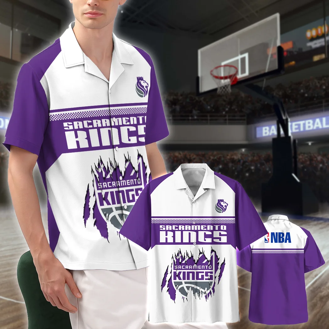 Sacramento Kings Hawaiian Shirt Logo Print, Victory Vibe Button Shirt HVN1528SK