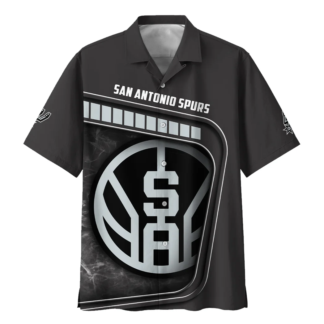 San Antonio Spurs Hawaiian Shirt Excluisve Logo, Tropical Supporter Button Shirt HVN1527SAS