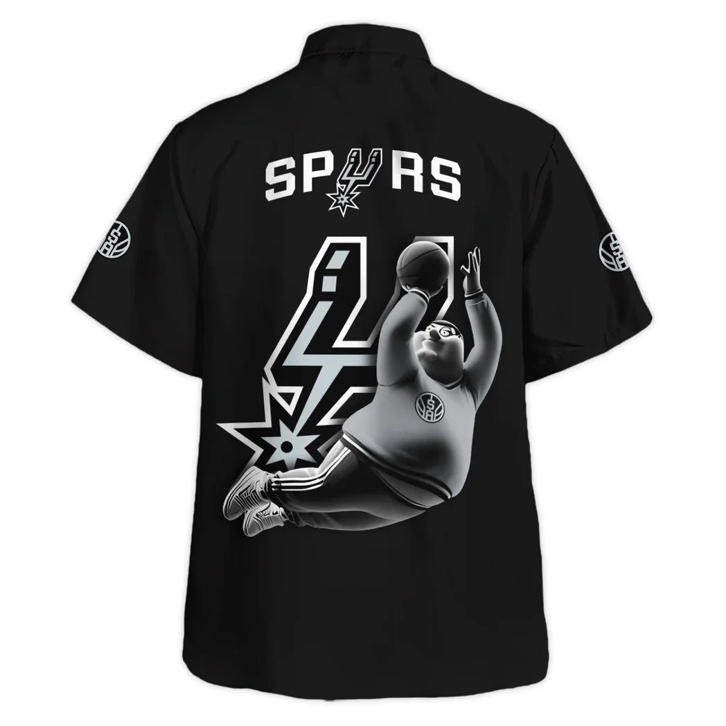 San Antonio Spurs Hawaiian Shirt Exclusive Logo, Everyday Fan Button Shirt HVN1530SAS