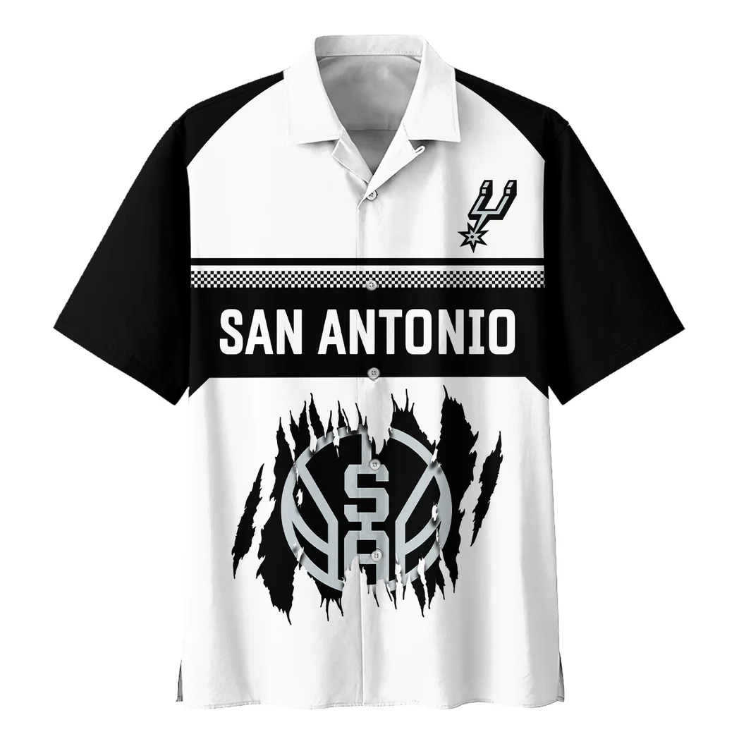 San Antonio Spurs Hawaiian Shirt Logo Print, Bold Supporter Button Shirt HVN1528SAS