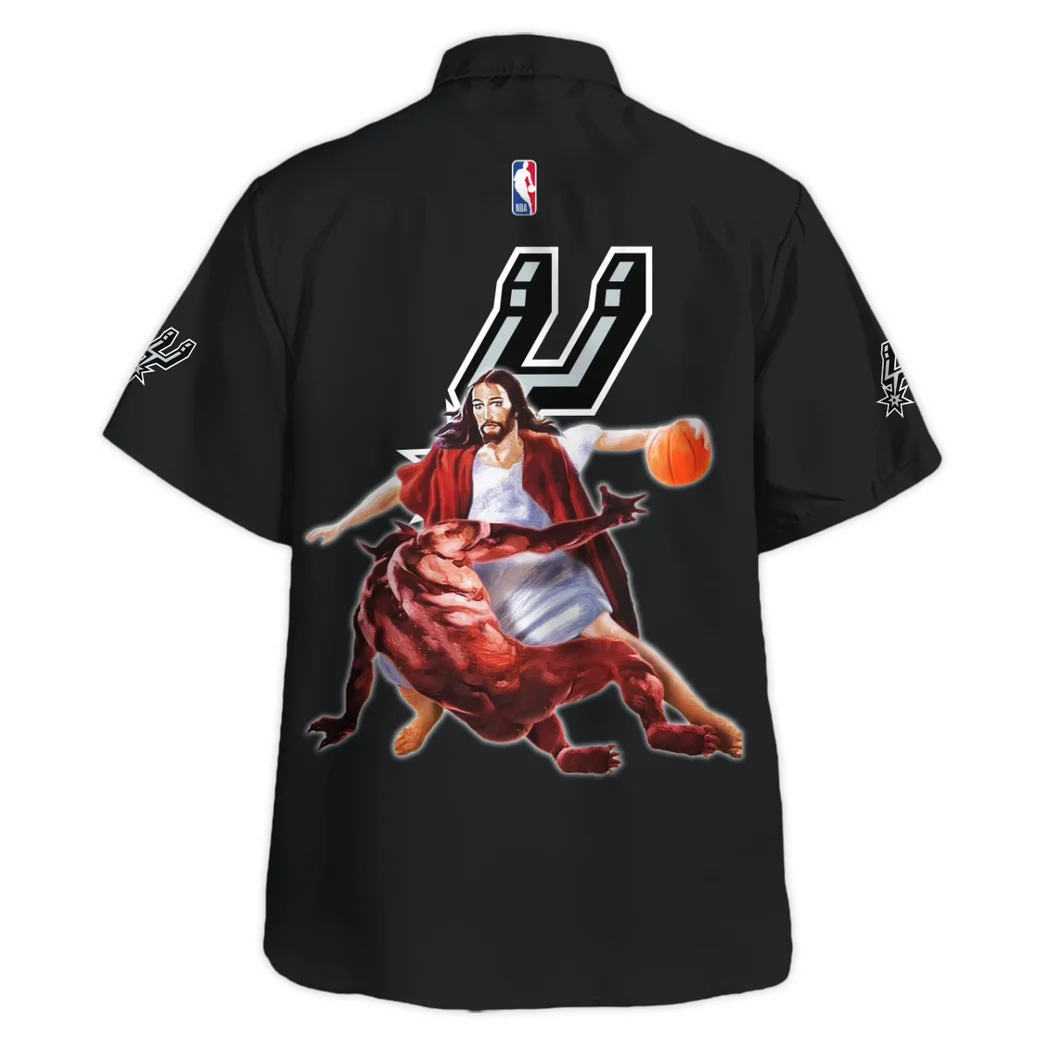 San Antonio Spurs Hawaiian Shirt Logo Print, Everyday Fan Button Shirt HVN1532SAS