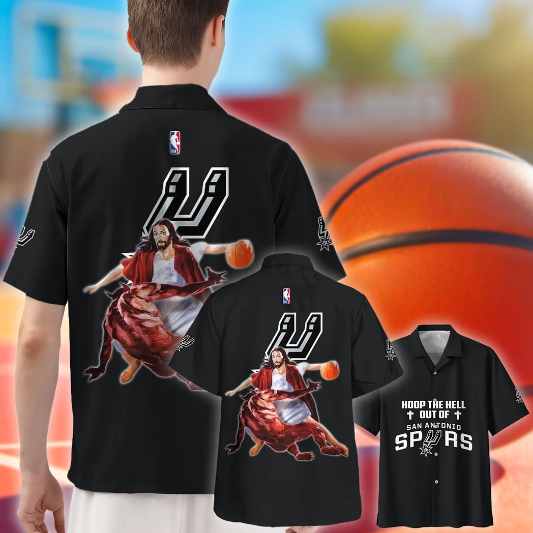 San Antonio Spurs Hawaiian Shirt Logo Print, Everyday Fan Button Shirt HVN1532SAS