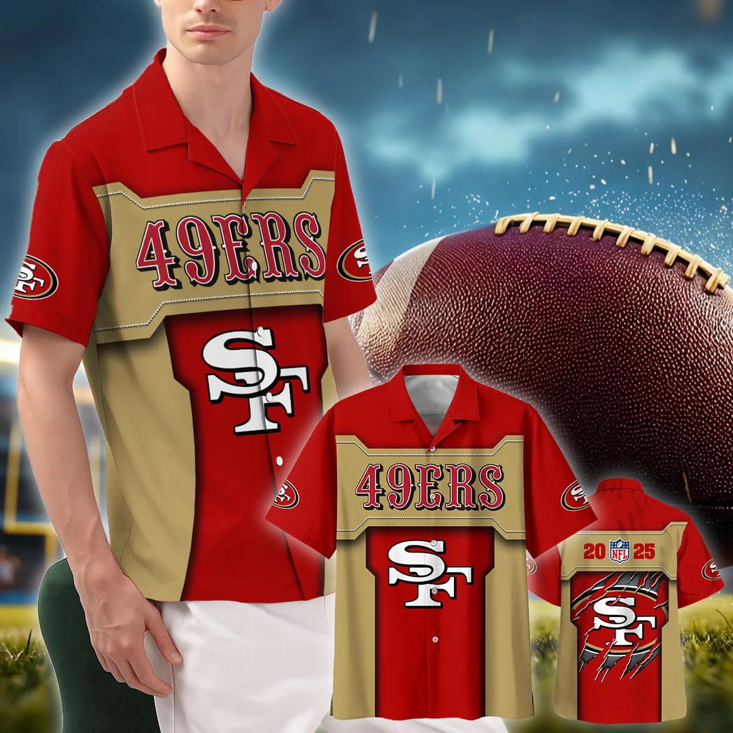 San Francisco 49ers Hawaiian Shirt, Tailgate Vibe Button Shirt HVN1421SF