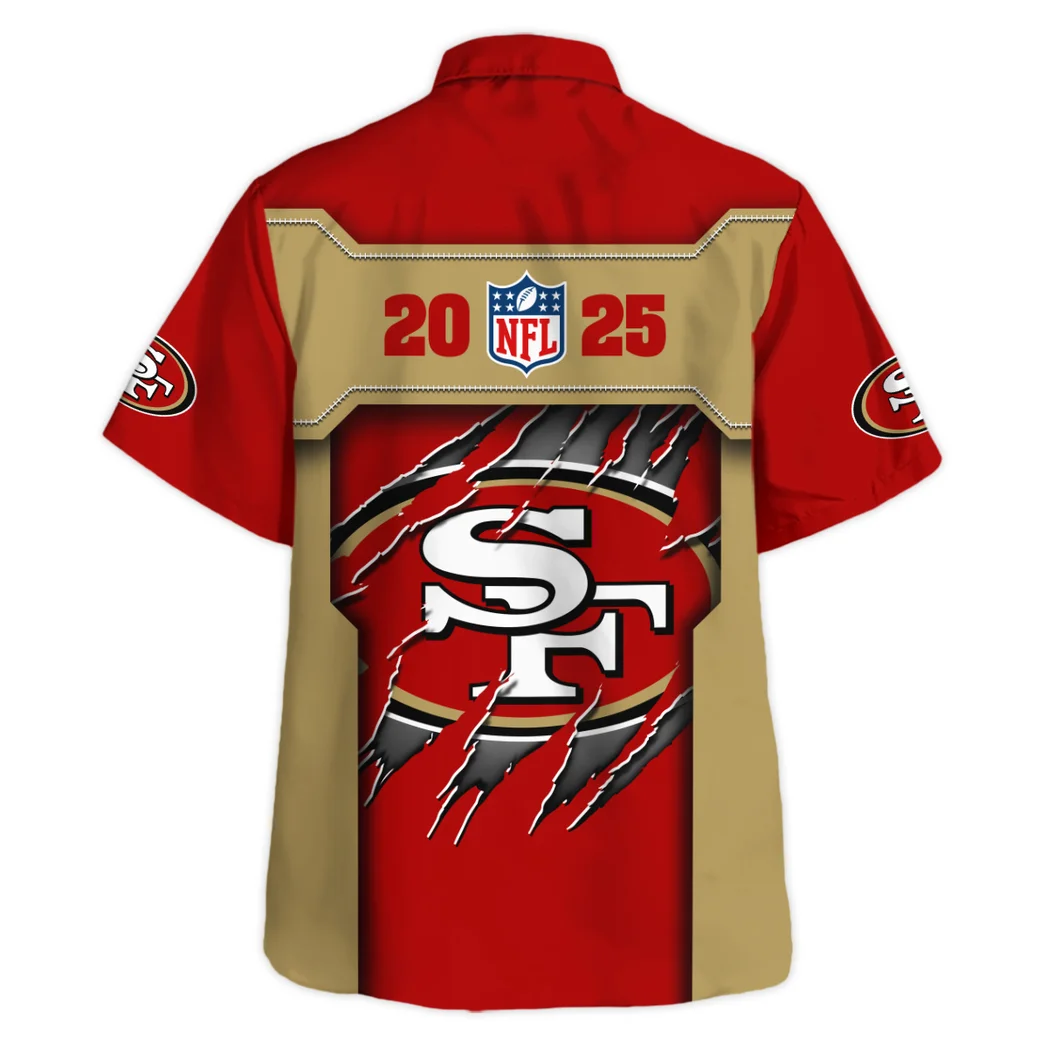 San Francisco 49ers Hawaiian Shirt, Tailgate Vibe Button Shirt HVN1421SF