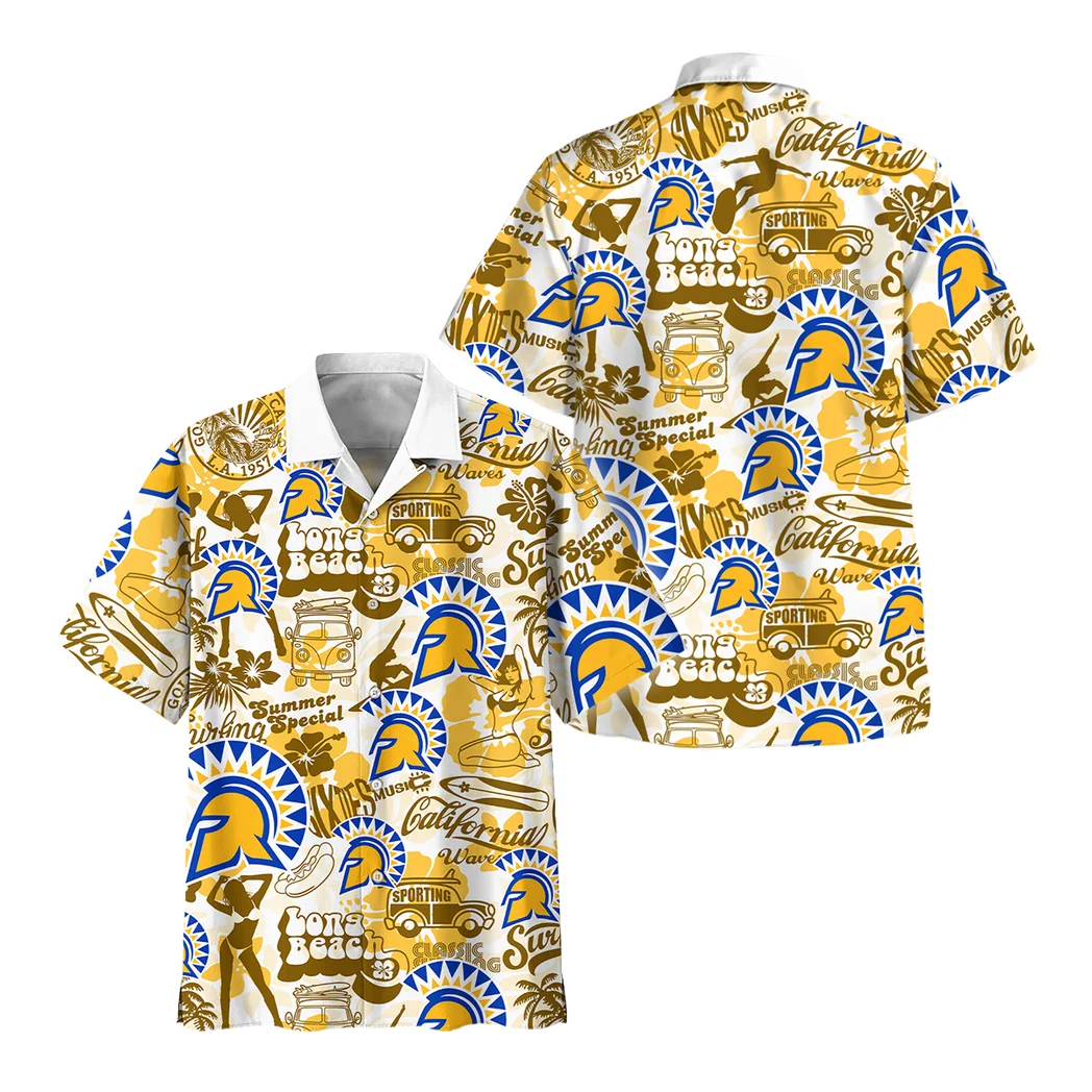 San Jose State Spartans Hawaiian Shirt Logo Print, Match Day Button Shirt HVN1467SJ