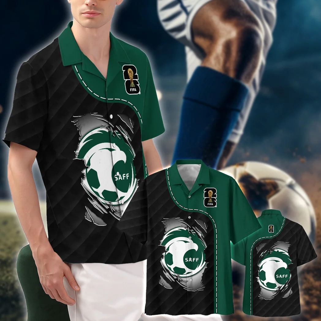 Saudi Arabia Hawaiian Shirt FIFA World Cup 26 Limited Edition, Sport Pride Button Shirt HVN1584SA